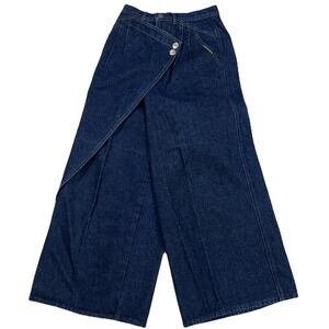 Vintage Rocky Mountain Button Flap Super Wide Leg Dark Wash Women's Size 9 Jeans